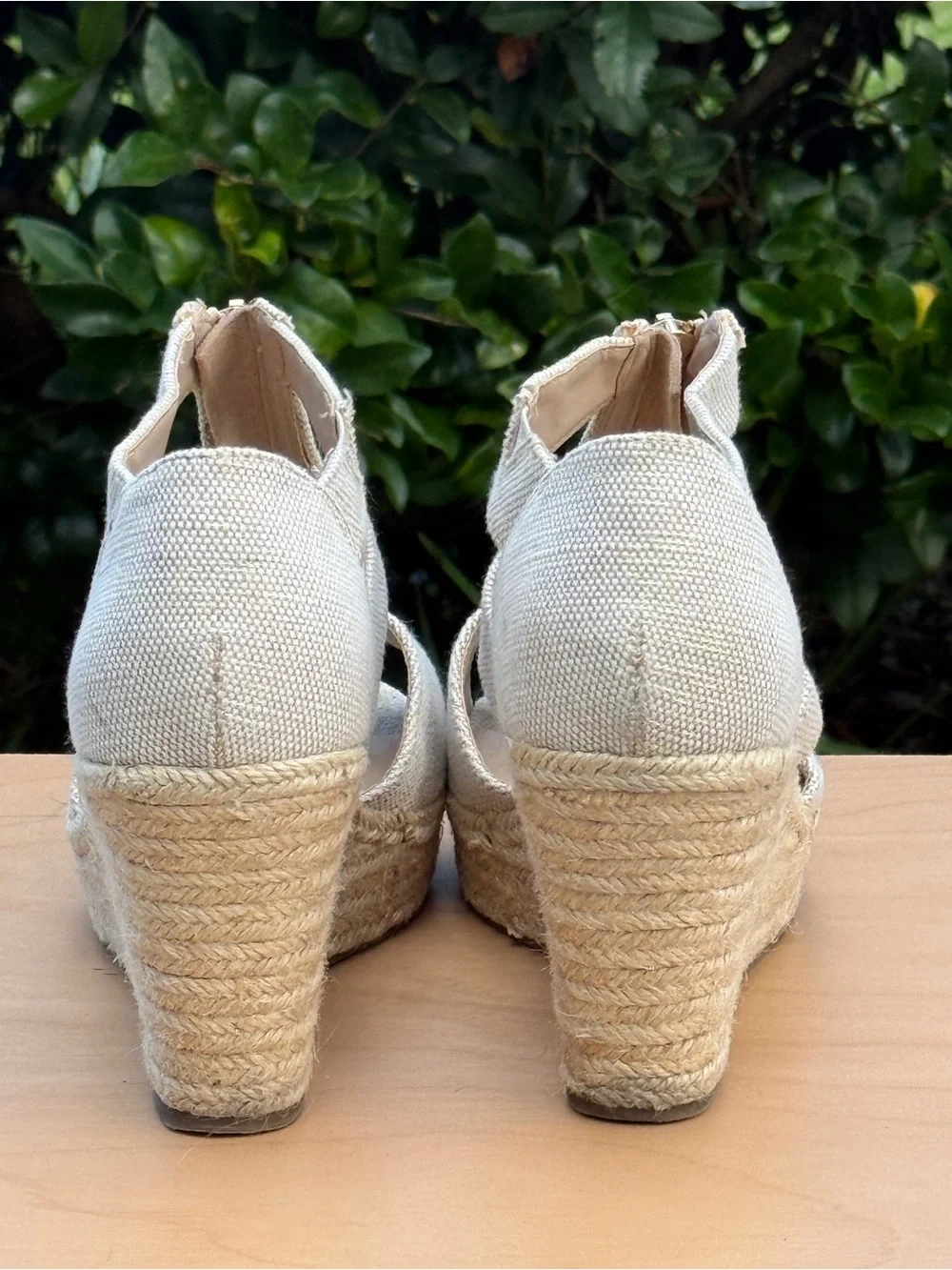 Boho Espadrille Wedge Zip Front Sandals 8 A New Day Carla Coastal Beach Resort